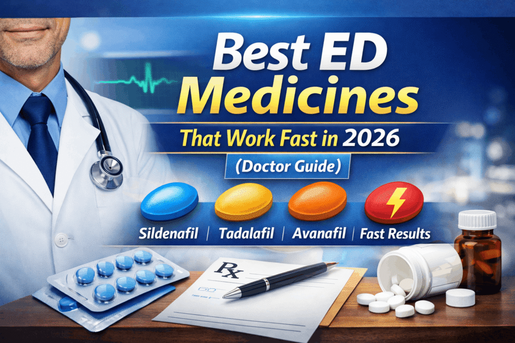 Best ED Medicines That Work Fast in 2026 (Doctor Guide)